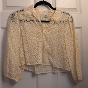 Aritzia Sunday Best Daisy Crop Blouse